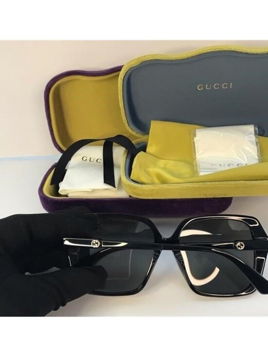 New Authentic Gucci Grey Square Ladies Sunglasses GG0533SA 001 56 main image 10